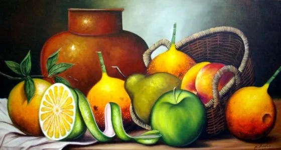 Imágenes Arte Pinturas: PINTURAS AL OLEO: BODEGONES CON FRUTAS