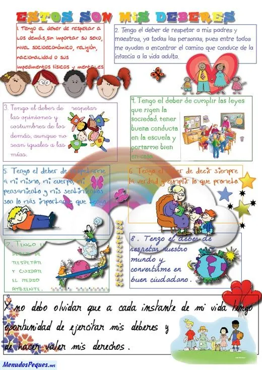 Imagenes para colorear de los derechos y obligaciones de los niños ...