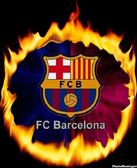 FOTO BLOG CULÉ: ESCUDO BARÇA Y UN CIRCULO DE FUEGO