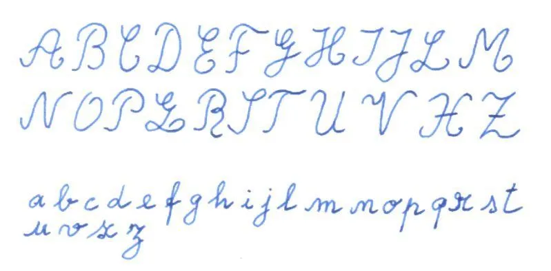Abecedario letra manuscrita - Imagui
