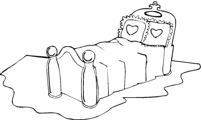 in bed Colouring Pages