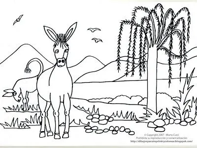  ... INFANTIL PARA NIÑOS: Dibujo de un burro para imprimir y colorear