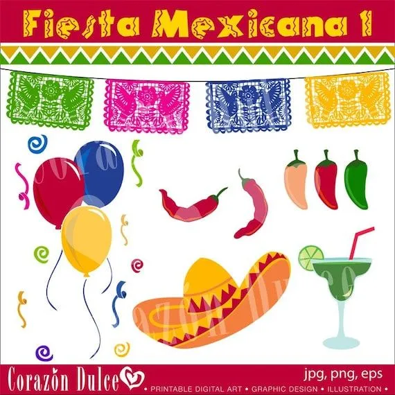 INSTANT DOWNLOAD Fiesta Mexicana 1 Personal and by corazondulce