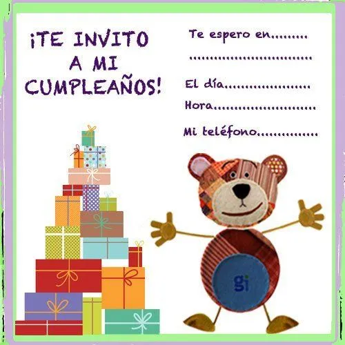 Invitaciones de cumpleaños con el Oso Traposo para niños ...