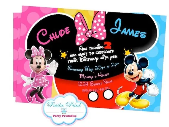 Minnie y Mickey para tarjetas - Imagui
