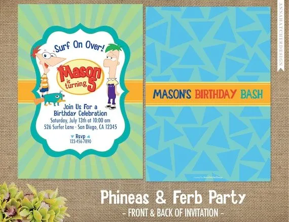 Invitaciónes de cumpleaños sorpresa para imprimir de Perry - Imagui