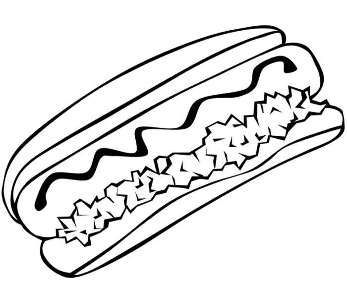 Junk Food Of Sandwich Coloring Pages | carly | Pinterest