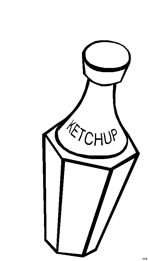 Ketchup para colorear - Imagui