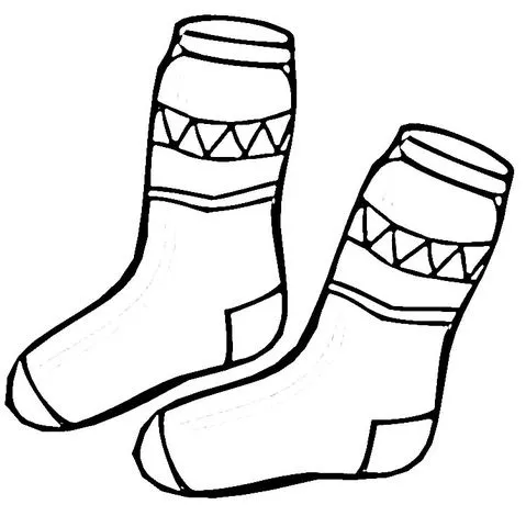 Kids Socks coloring page | Super Coloring