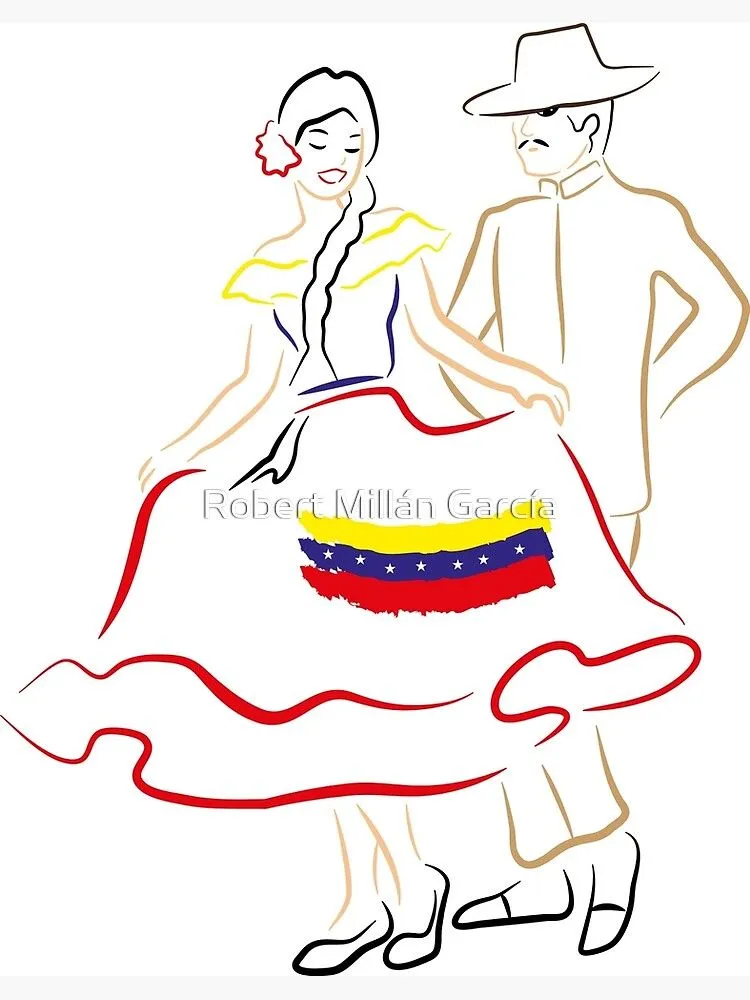 Lienzo con la obra «Baile Venezolano» de Robert Millán García | Redbubble