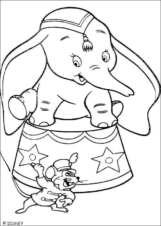 Láminas para Colorear - Coloring Pages: Dumbo dibujar colorear e ...