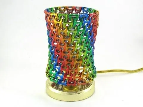 Como hacer una lámpara con anillas de latas - YouTube