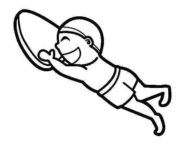 Learning to swim coloring page - Coloringcrew.com