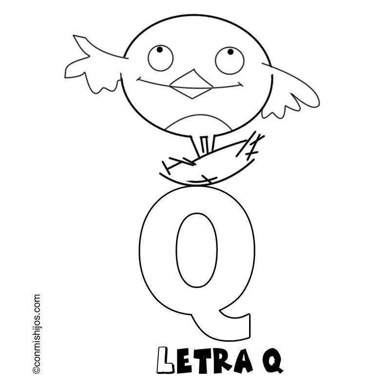 Letra Q: Dibujos para colorear