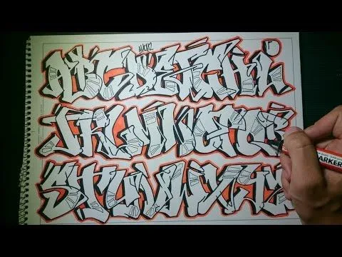 Como hacer letras de graffitis fáciles - abecedarios de graffiti 3D