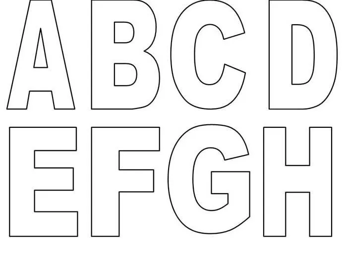 Letras para mural moldes del abecedario - Imagui | letras grandes ...
