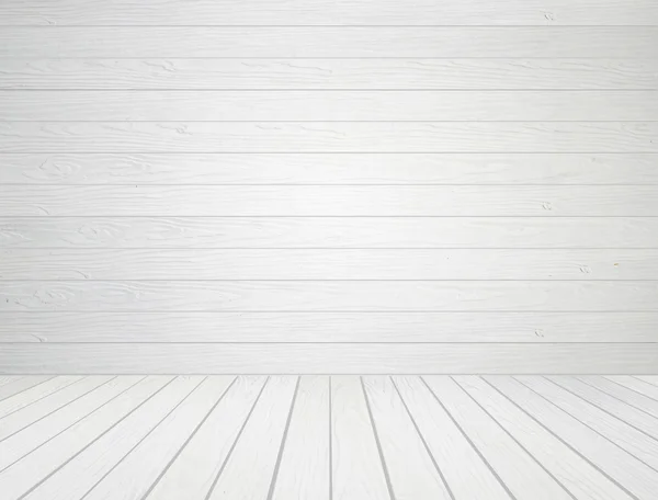 Madera blanco de la pared y el piso de madera fondo — Foto stock ...