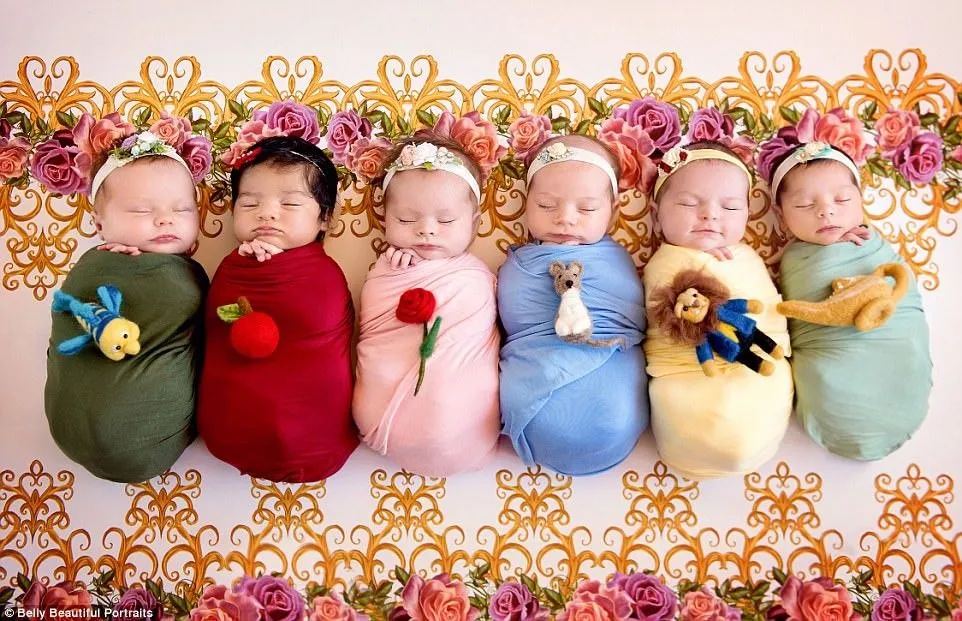 Las mágicas fotografías de bebitas recién nacidas vestidas como princesas  de Disney