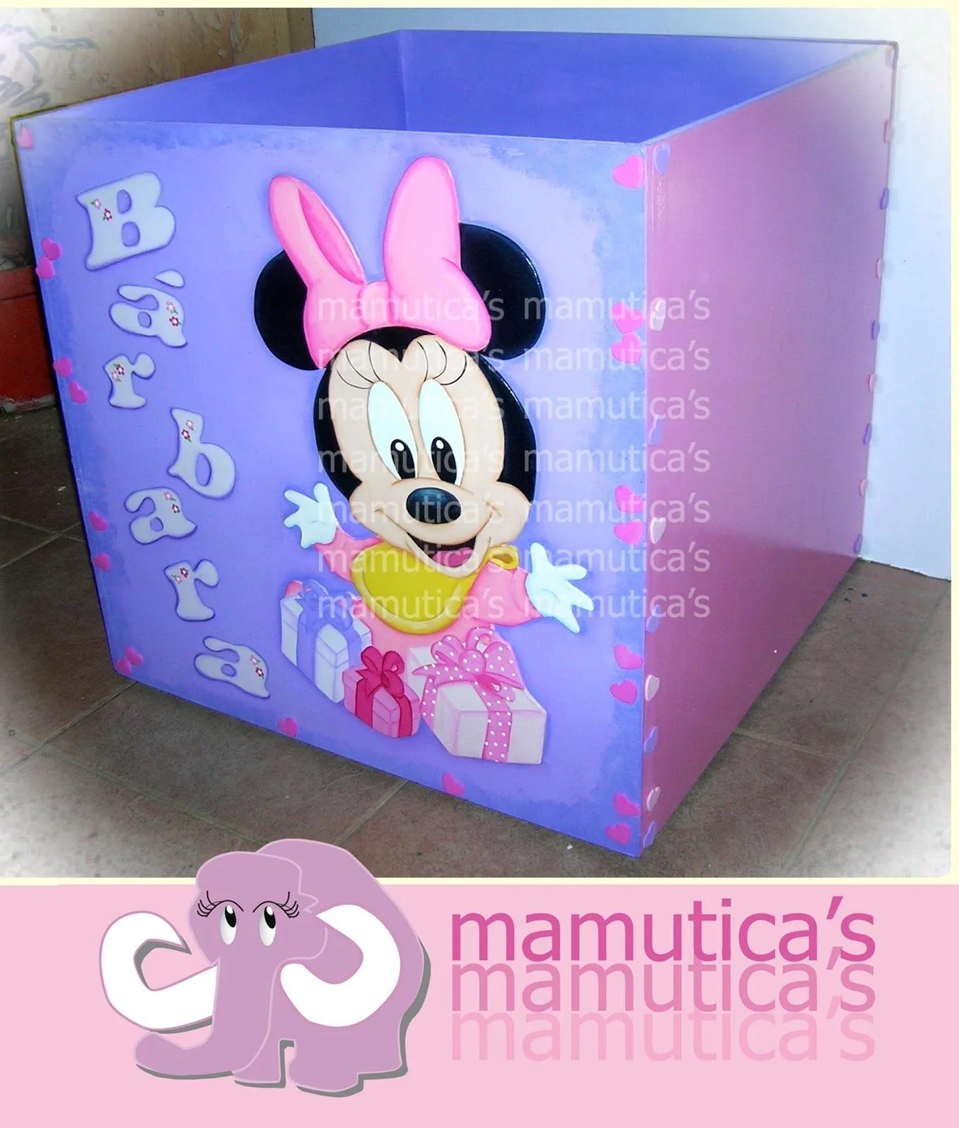 Mamutica's: Caja para regalos Baby Minnie