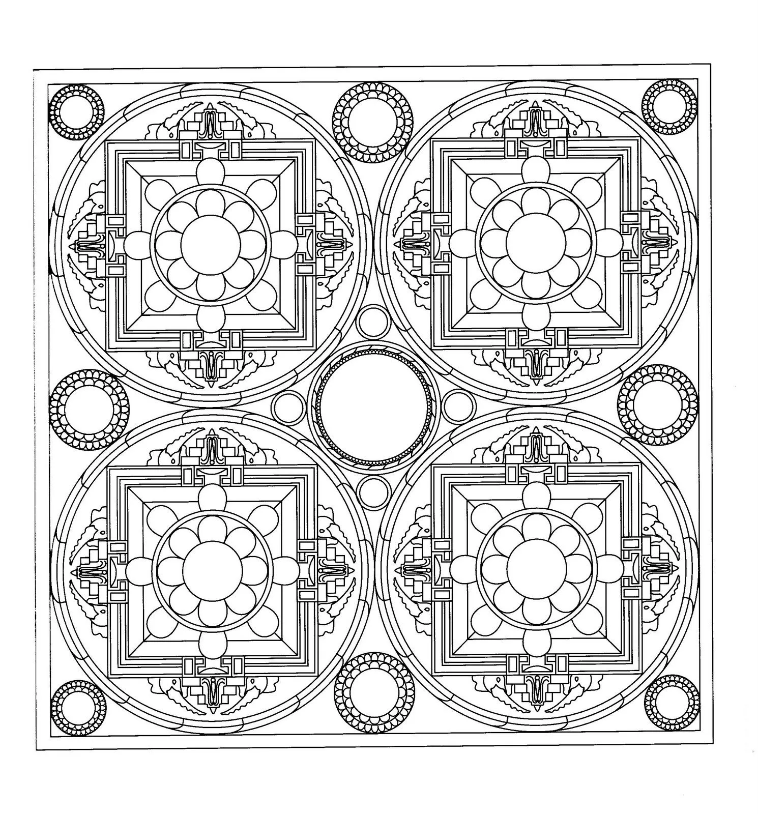Mandalas Para Pintar: Mandala mosaico