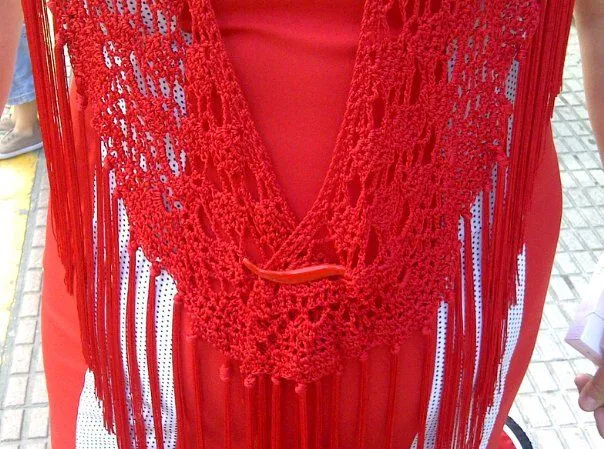 Mantones de crochet de flamenca patrones - Imagui