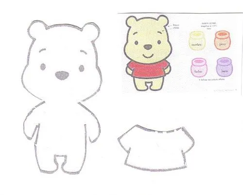 Winnie Pooh baby en goma eva moldes - Imagui