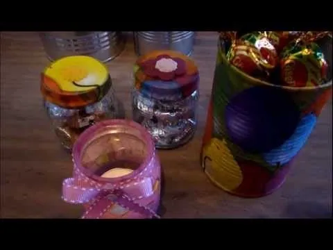 Manualidades con latas y frascos de vidrio :) - YouTube