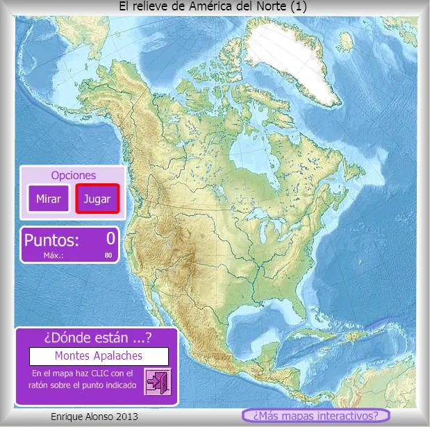 Mapa interactivo de América del Sur Relieve de América del Sur ...
