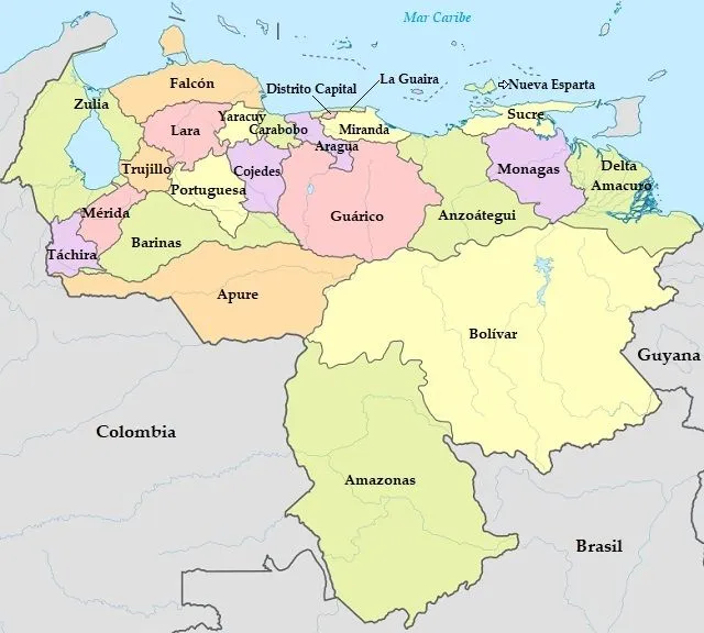 Mapa de Venezuela: División política | Social Hizo