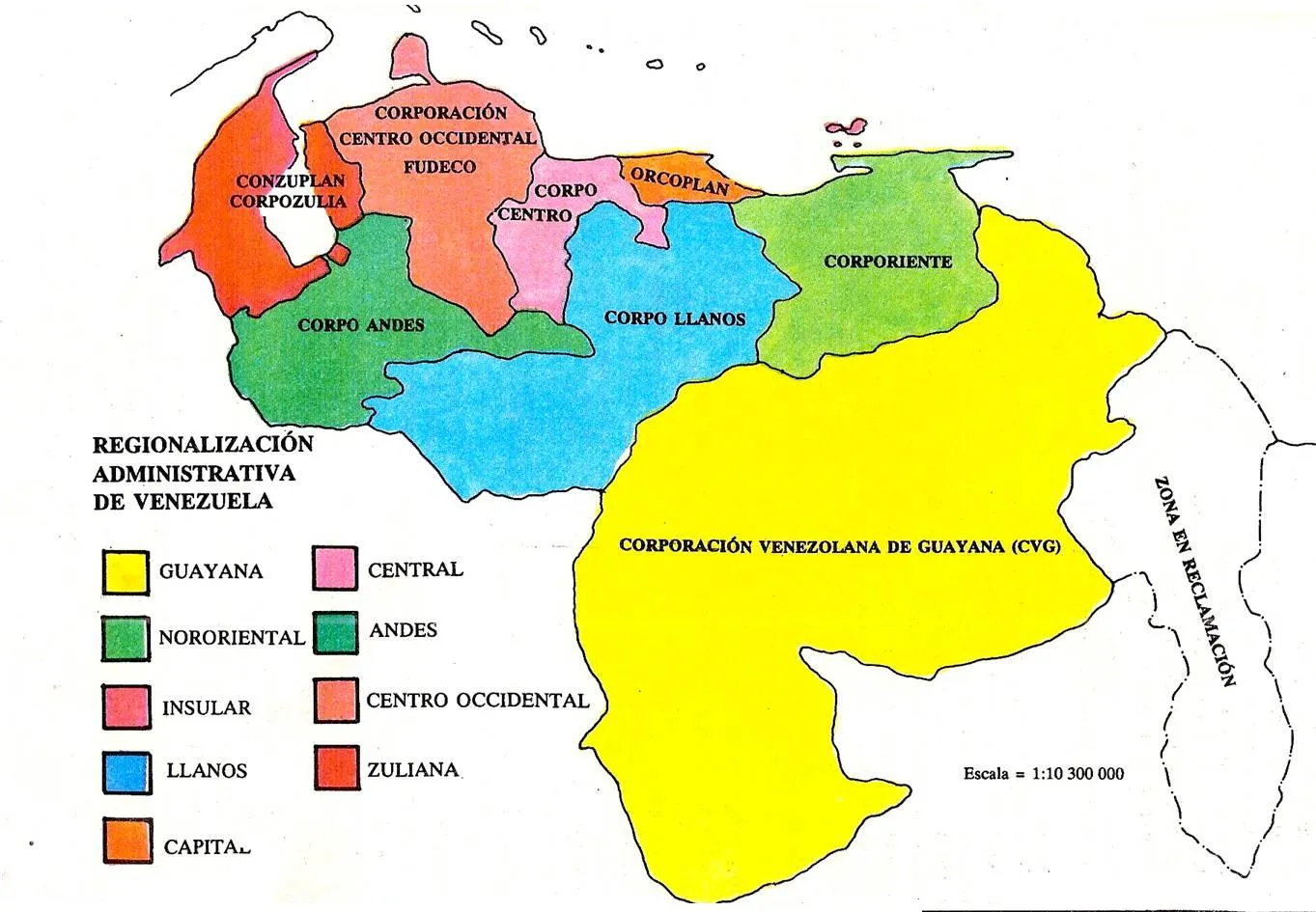 Mapa de Venezuela con sus regiones - Blog didáctico