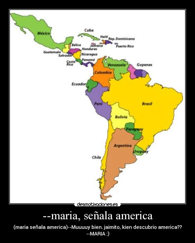 Mapa america con nombres - Imagui