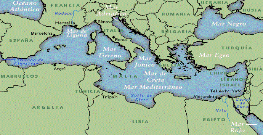 Mares Mediterrâneo, Adriático e Negro | Mapas | Pinterest | Search