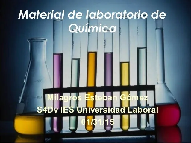 Material de laboratorio de química