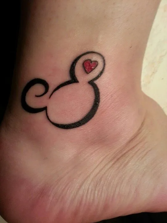 Mickey ankle tattoo | Tattoo | Pinterest