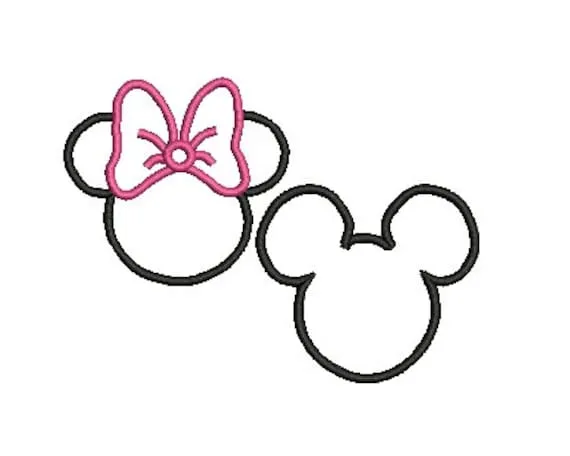 Mickey Mouse Applique Embroidery Design by MyIttyBittyDesigns