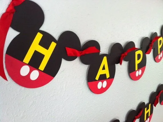 Mickey Mouse Clubhouse Banner, Mickey Mouse Birthday Banner ...