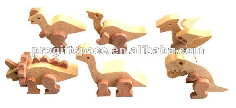 Mini dinosaurio de madera juguetes rey-Artesanía Madera ...