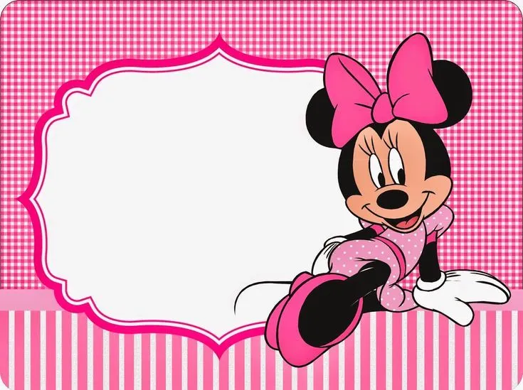 Minnie Cuadros Rosa: Invitaciones y Etiquetas para Candy Bar para ...