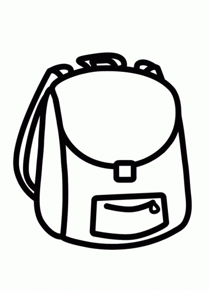 Dibujo de mochila para colorear - Imagui