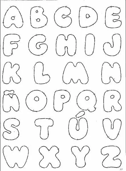 Moldes de letras del abecedario en foami - Imagui