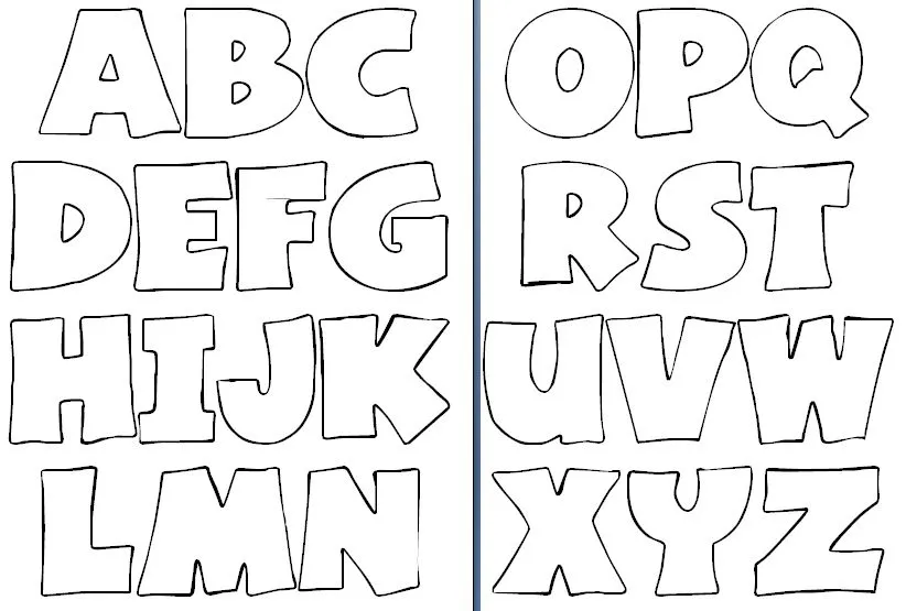 Moldes de letras bonitas para imprimir grandes - Imagui