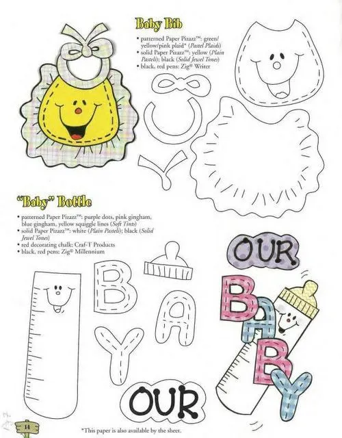 Moldes de ropita para baby shower con foami | bebes | Pinterest ...