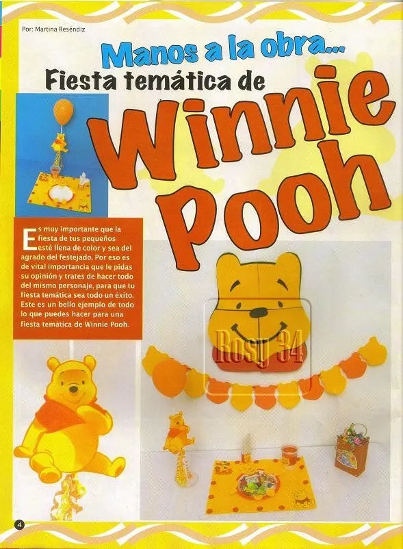 Moldes para Todo: - Fiesta temática de Winnie Pooh -