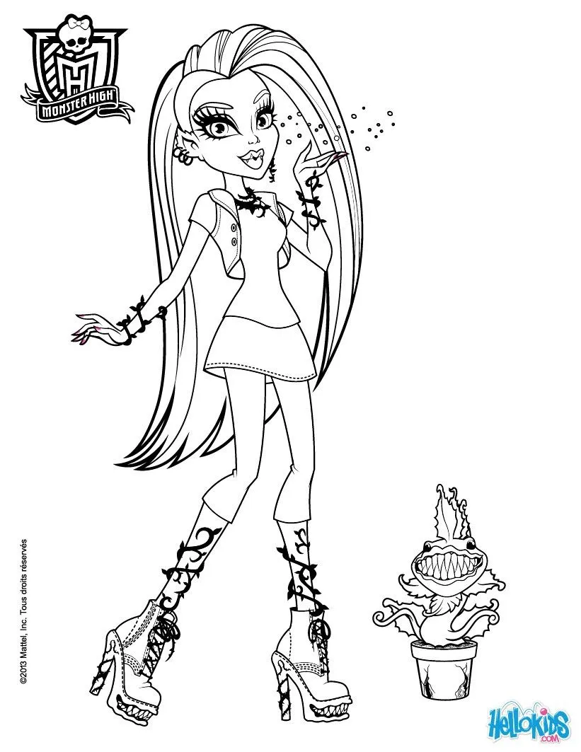 MONSTER HIGH coloring pages - Jina Fire Long