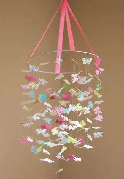 Movil de mariposas :) | Cosas para Rafaela | Pinterest