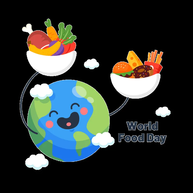 Día Mundial De La Alimentación Sosteniendo La Tierra De Dibujos Animados |  Elementos graficos Plantilla PSD Descarga Gratuita - Pikbest