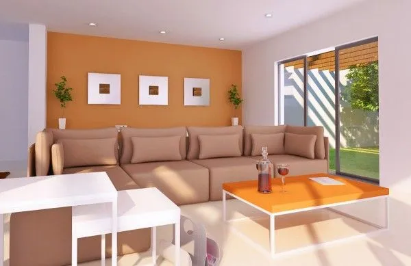 El naranja en las paredes - Casa y Color