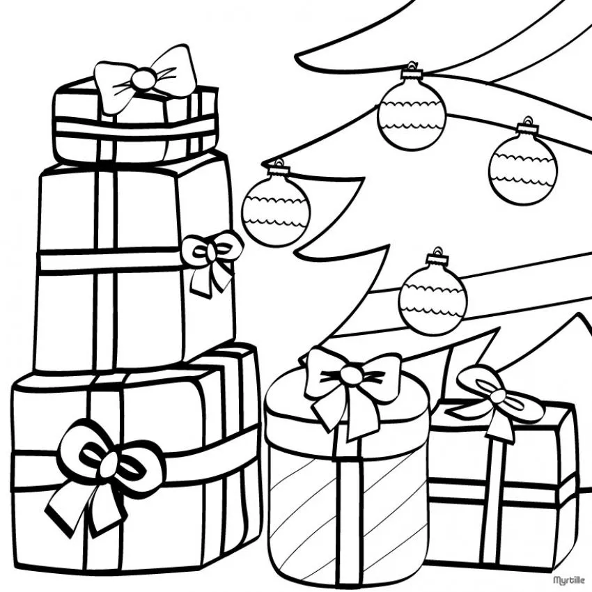  ... de Navidad con regalos para colorear - Colorear dibujos REGALOS DE
