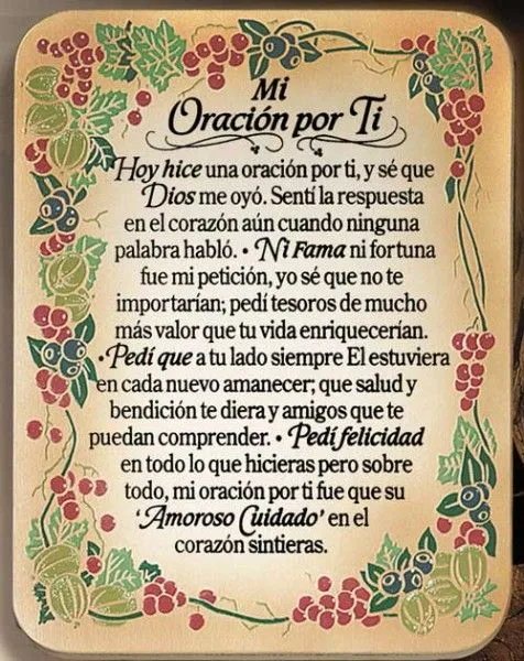 Mi Oración Por Tí Wall Plaque from Catholic Faith Store (7" x 9 ...
