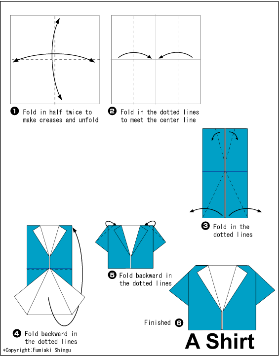 Origami de gravata e camisa para o papai | Pra Gente Miúda